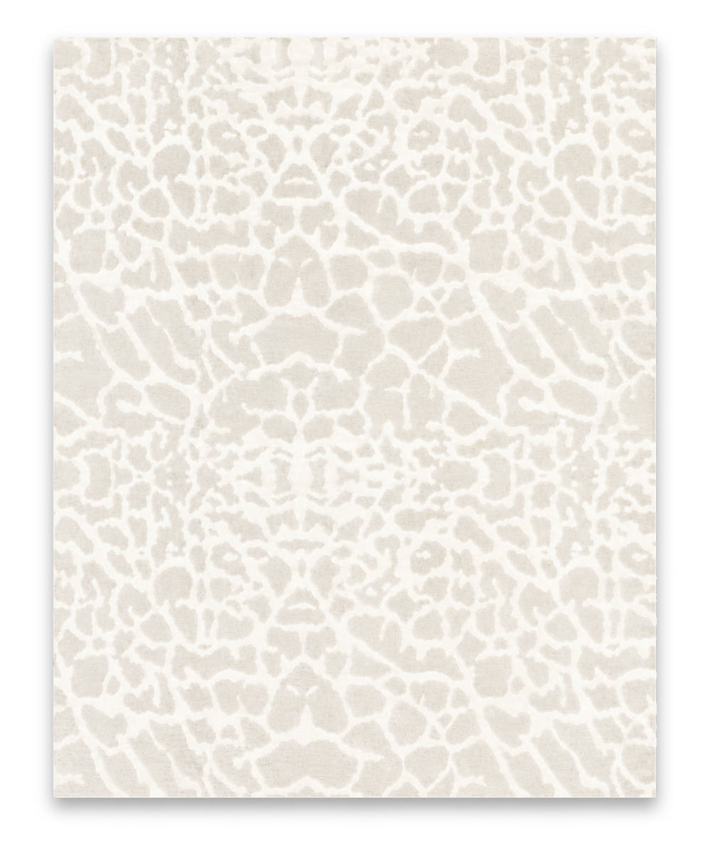Terrain hand knotted New Zealand wool and viscose carpet in ivory and beige