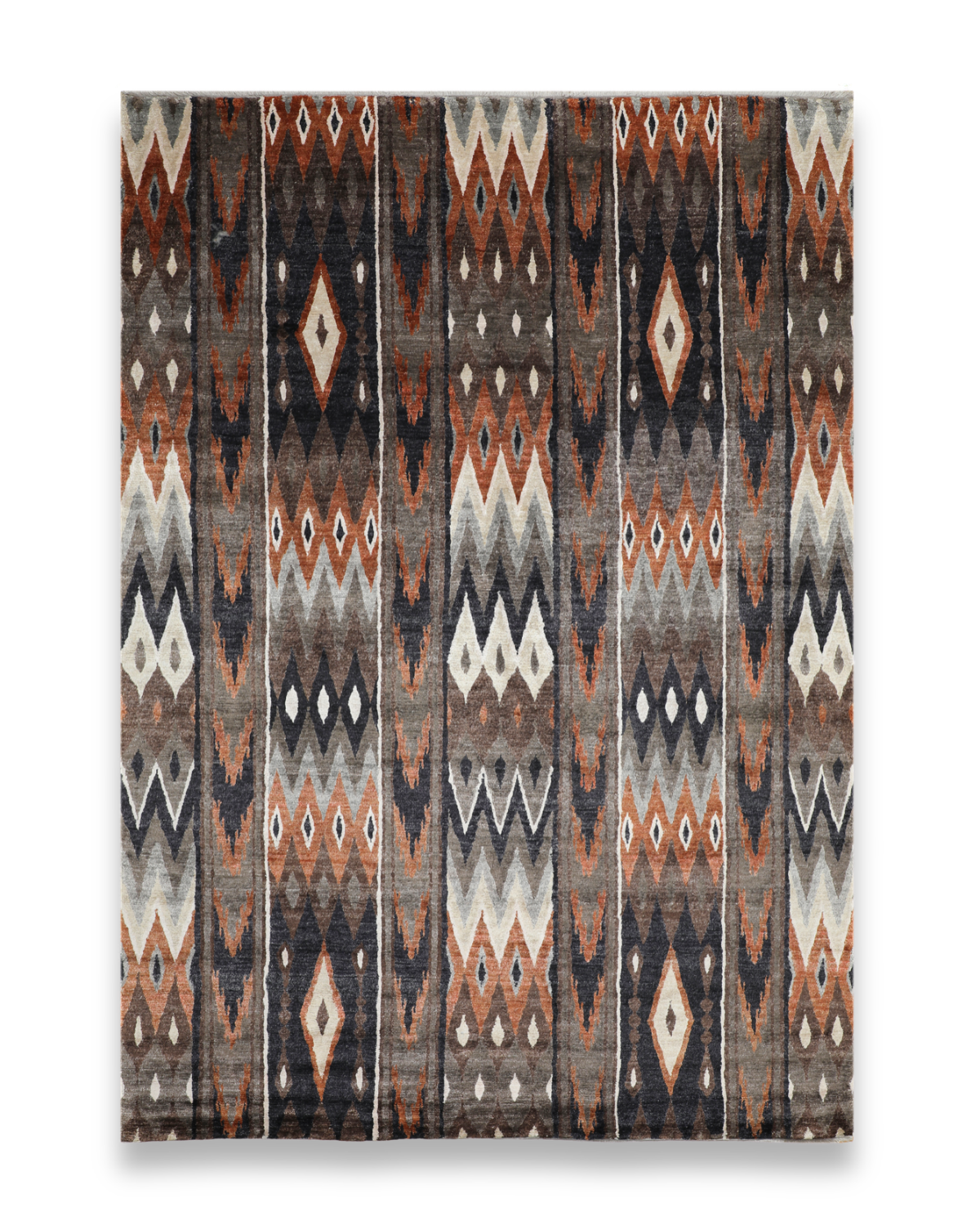 Barqat hand-knotted viscose carpet by True Knot, 5.8 x 8 ft