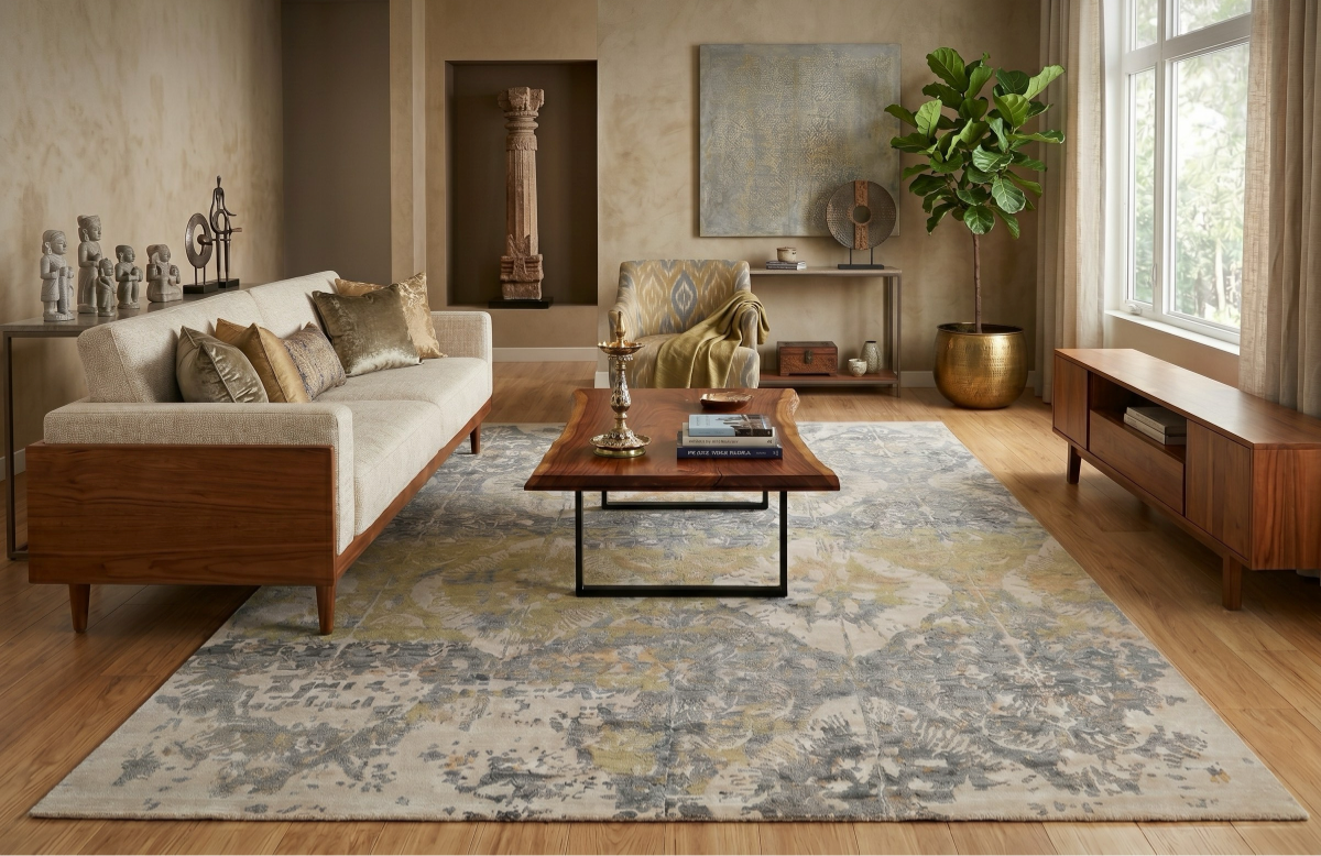 Carpets made the old way, for homes built now.