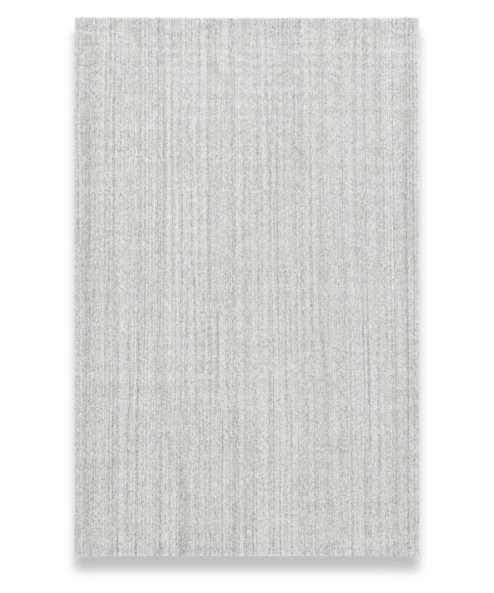 Marl plain handloom handspun wool carpet in cool greige