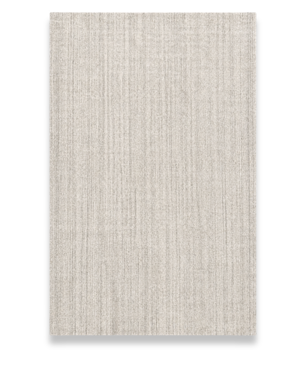 Oat plain handloom handspun wool carpet in warm oat beige