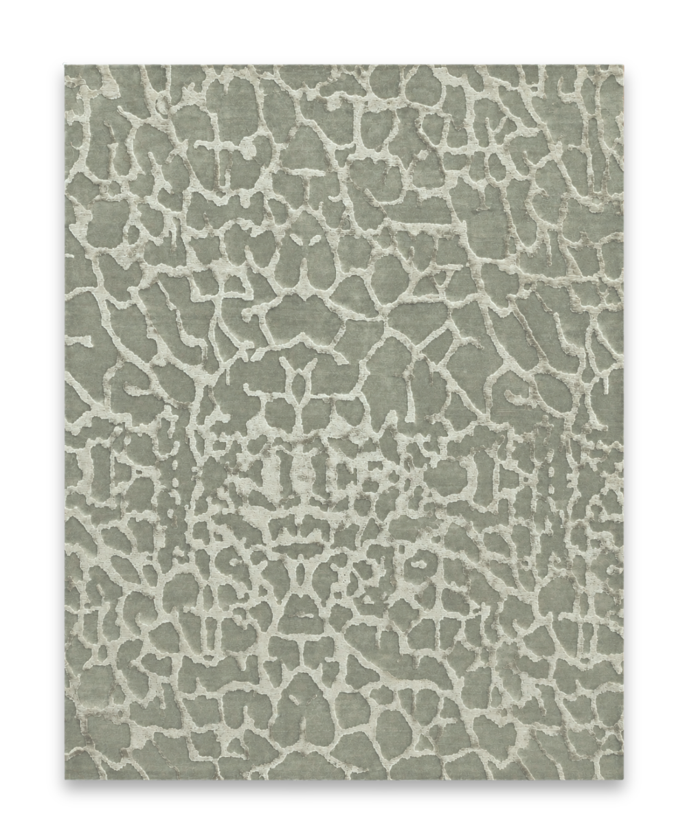 Riverbed hand knotted New Zealand wool and viscose carpet in sage green